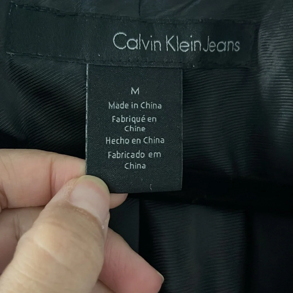 Calvin Klein stylish dark jean blazer